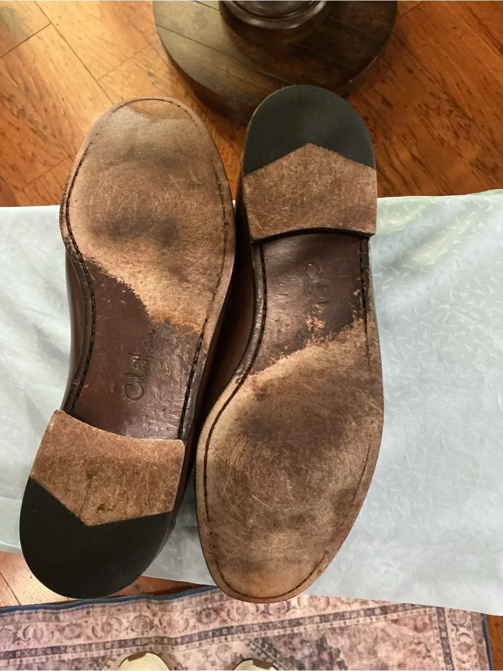 Cole Haan Brown Leather Bit Loafers with Gold Hardware